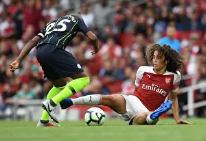 Arsenal V Manchester City 2018-19 Prints: Clash of Midfield Titans: Guendouzi vs Fernandinho - Arsenal v Manchester City