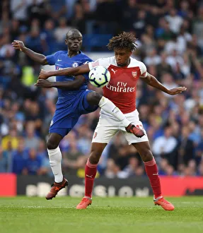 Chelsea V Arsenal 2018-19 Prints: Clash of Midfield Titans: Iwobi vs. Kante - A Premier League Showdown