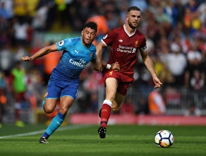 Liverpool V Arsenal 2017-18 Prints: Clash of Midfield Titans: Oxlade-Chamberlain vs