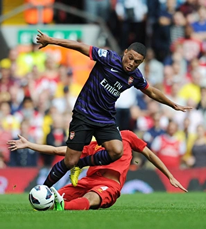 Liverpool V Arsenal 2012-13 Prints: Clash of Midfield Titans: Oxlade-Chamberlain vs. Sahin (Liverpool vs. Arsenal, 2012-13)
