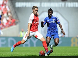 Arsenal V Chelsea - Community Shield 2015-16 Prints: Clash of Midfield Titans: Ramsey vs