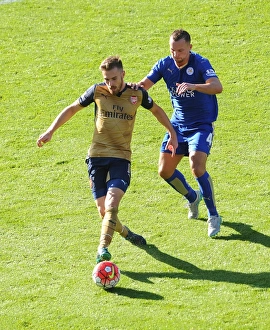 Leicester City V Arsenal 2015/16 Prints: Clash of Midfield Titans: Ramsey vs