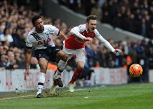 Tottenham Hotspur V Arsenal 2015-16 Prints: Clash of Midfield Titans: Ramsey vs. Dembele - Arsenal vs. Tottenham (2015-16)
