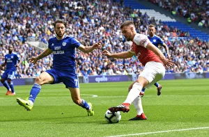 Cardiff City V Arsenal 2018-19 Prints: Clash of Midfield Titans: Ramsey vs