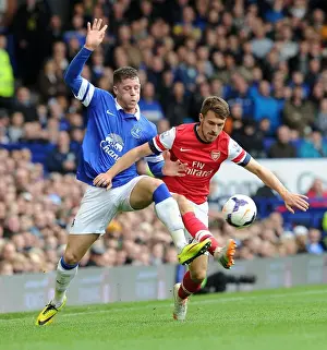 Everton Prints: Clash of Midfield Titans: Ramsey vs Barkley in Everton vs Arsenal, Premier League 2013/14