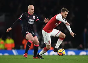 Arsenal V Huddersfield Town 2017-18 Prints: Clash of the Midfield Titans: Ramsey vs Mooy - Arsenal's Premier League Showdown