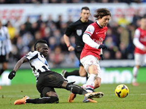 Newcastle United V Arsenal 2013-14 Prints: Clash of Midfield Titans: Rosicky vs. Tiote (Newcastle vs. Arsenal, 2013-14)