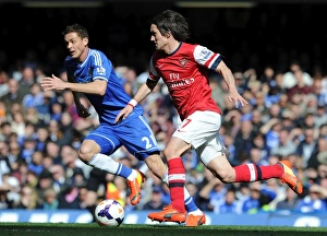 Chelsea V Arsenal 2013-14 Prints: Clash of Midfield Titans: Rosicky vs