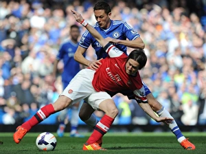Chelsea V Arsenal 2013-14 Prints: Clash of Midfield Titans: Rosicky vs