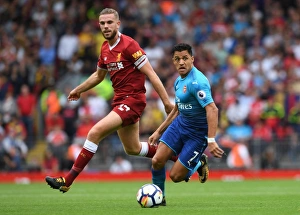 Liverpool V Arsenal 2017-18 Prints: Clash of the Midfield Titans: Sanchez vs