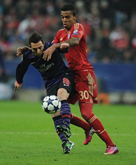 Clash of Midfield Titans: Santi Cazorla vs. Luiz Gustavo - Arsenal vs. Bayern Munich, UEFA Champions League 2013