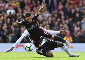Fulham V Arsenal 2018-19 Prints: Clash of Midfield Titans: Torreira vs