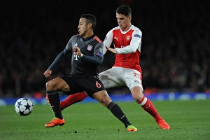 Arsenal V Bayern Munich 2016-17 Prints: Clash of Midfield Titans: Xhaka vs