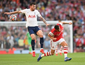 Arsenal V Tottenham Hotspur 2021-22 Prints: Clash of the Midfield Titans: Xhaka vs