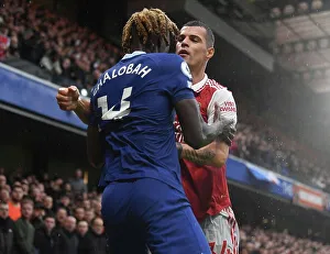 Chelsea V Arsenal 2022-23 Prints: Clash of Midfield Titans: Xhaka vs. Chalobah - Premier League 2022-23: Chelsea vs. Arsenal