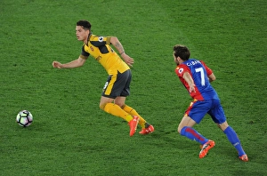 Crystal Palace V Arsenal 2016-17 Prints: Clash of Midfield Titans: Xhaka vs. Cabaye