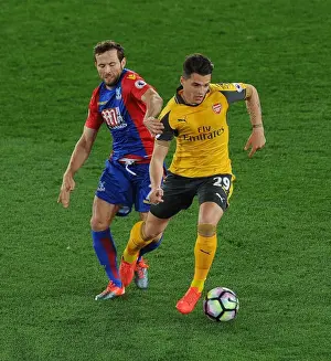 Crystal Palace V Arsenal 2016-17 Prints: Clash of Midfield Titans: Xhaka vs Cabaye - Crystal Palace vs Arsenal, Premier League