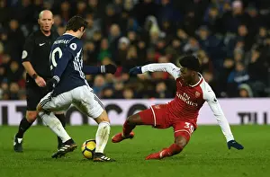 West Bromwich Albion V Arsenal 2017-18 Prints: Clash of Midfielders: Ainsley Maitland-Niles vs Grzegorz Krychowiak (West Bromwich Albion vs Arsenal)