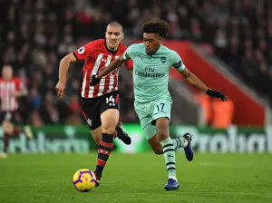 Southampton V Arsenal 2018-19 Prints: Clash of Midfielders: Iwobi vs. Romeu - Southampton vs. Arsenal, Premier League 2018-19