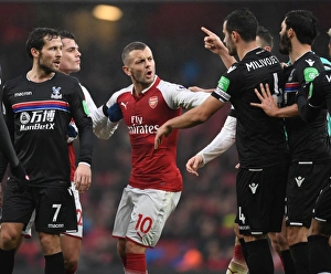 Arsenal V Crystal Palace 2017-18 Prints: Clash of Midfielders: Jack Wilshere vs