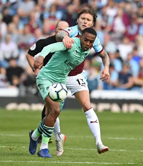 Burnley V Arsenal 2018-19 Prints: Clash of the Midfielders: Joe Willock vs. Jeff Hendrick (Burnley vs. Arsenal 2018-19)