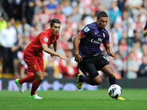 Liverpool V Arsenal 2012-13 Prints: Clash of Midfielders: Oxlade-Chamberlain vs. Sahin (Liverpool vs. Arsenal, 2012-13)