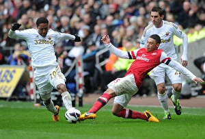 Swansea Prints: Clash of Midfielders: Oxlade-Chamberlain vs. de Guzman (Swansea City vs. Arsenal, 2012-13)