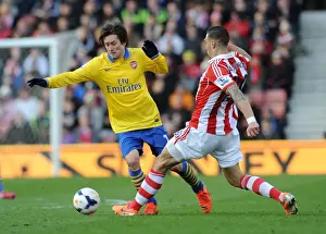 Clash of Midfielders: Rosicky vs. Cameron - Arsenal vs. Stoke City, Premier League 2013-14