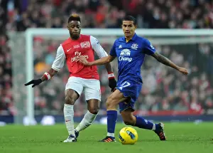 Arsenal V Everton 2011-12 Prints: Clash of Midfielders: Song vs. Cahill (Arsenal v Everton, 2011-12)