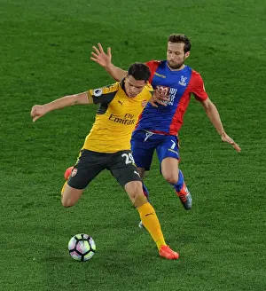 Crystal Palace V Arsenal 2016-17 Prints: Clash of Midfielders: Xhaka vs Cabaye in Crystal Palace vs Arsenal Premier League Showdown
