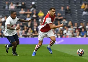 Tottenham Hotspur V Arsenal - The Mind Series 2021-22 Prints: Clash of Minds: Xhaka vs Bergwijn - Tottenham vs Arsenal Football Rivalry