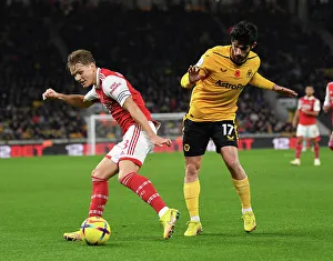 Wolverhampton Wanderers V Arsenal 2022-23 Prints: Clash at Molineux: Martin Odegaard vs