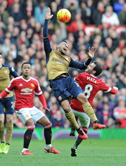 Manchester United V Arsenal 2015/16 Prints: Clash at Old Trafford: Coquelin vs. Mata - Premier League Battle
