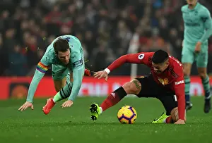 Manchester United V Arsenal 2018-19 Prints: Clash at Old Trafford: Ramsey vs
