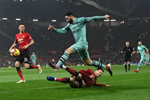 Manchester United V Arsenal 2018-19 Prints: Clash at Old Trafford: Sead Kolasinac vs Diogo Dalot