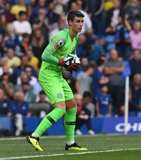 Chelsea V Arsenal 2018-19 Prints: Clash in the Premier League: Kepa Arrizabalaga Faces Arsenal at Stamford Bridge, 2018-19
