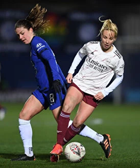 Chelsea Women v Arsenal Women 2020-21 Collection: Clash of Queens: Beth Mead vs. Melanie Leupolz in FA WSL Showdown