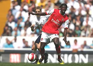 Tottenham V Arsenal 2006-7 Prints: Clash of Rivals: Adebayor vs. Dawson in the Intense 2006-07 FA Premiership Rivalry Match Between Tottenham and Arsenal