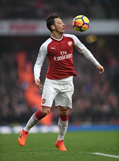 Arsenal V Tottenham Hotspur 2017-18 Prints: Clash of Rivals: Mesut Ozil in the Heart of Arsenal vs. Tottenham (2017-18)