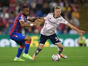 Clash at Selhurst Park: Battle Between Zinchenko and Ayew (Crystal Palace vs Arsenal 2022-23)