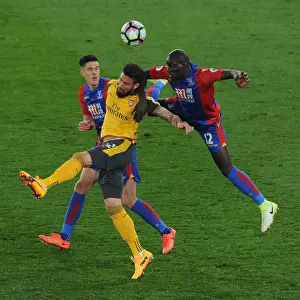 Crystal Palace V Arsenal 2016-17 Prints: Clash at Selhurst Park: Giroud Faces Off Against Sakho and Kelly (Crystal Palace vs Arsenal)