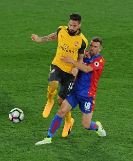 Crystal Palace V Arsenal 2016-17 Prints: Clash at Selhurst Park: Olivier Giroud vs James McArthur