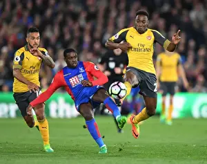 Crystal Palace V Arsenal 2016-17 Prints: Clash at Selhurst Park: Welbeck and Walcott Face Off Against Schlupp in Crystal Palace vs