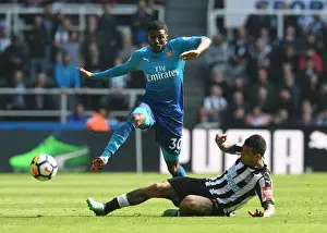 Newcastle United V Arsenal 2017-18 Prints: Clash at St. James Park: Ainsley Maitland-Niles vs Kenedy