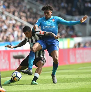 Newcastle United V Arsenal 2017-18 Prints: Clash at St. James Park: Iwobi vs