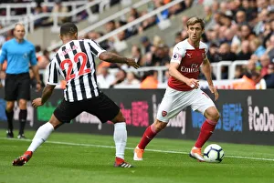 Newcastle United V Arsenal 2018-19 Prints: Clash at St. James Park: Monreal vs Yedlin