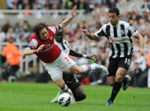 Newcastle United V Arsenal 2012-13 Prints: Clash at St. James Park: Rosicky vs. Tiote