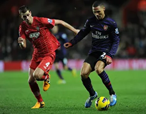 Southampton V Arsenal 2012-13 Prints: Clash at St. Mary's: Kieran Gibbs vs