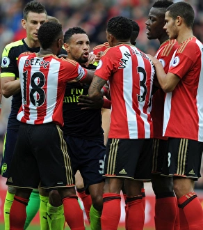 Sunderland V Arsenal 2016-17 Prints: Clash at Stadium of Light: Coquelin vs