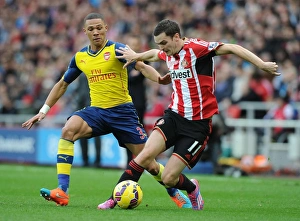 Sunderland V Arsenal 2014/15 Prints: Clash at the Stadium of Light: Kieran Gibbs vs